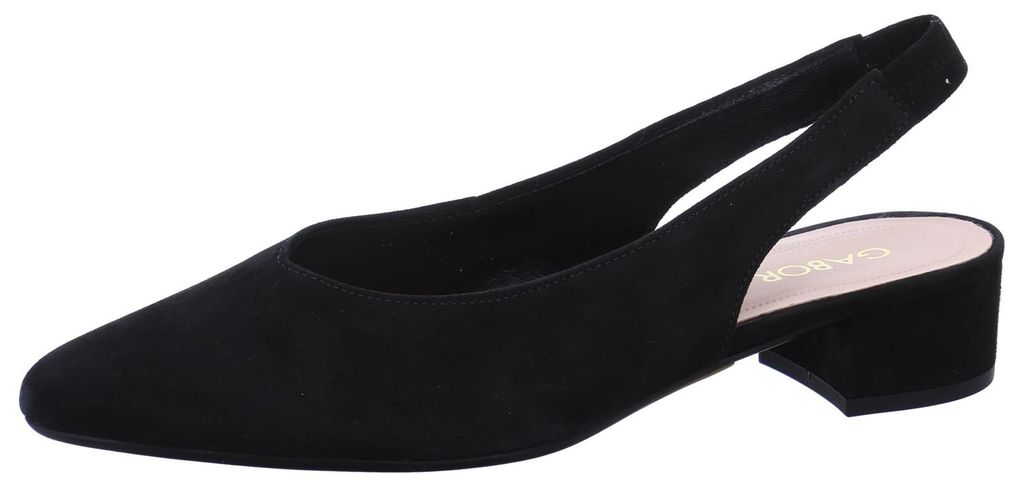 Gabor 81.520 Buty damskie – czarne czółenka z paskiem Zdjęcie produktu 