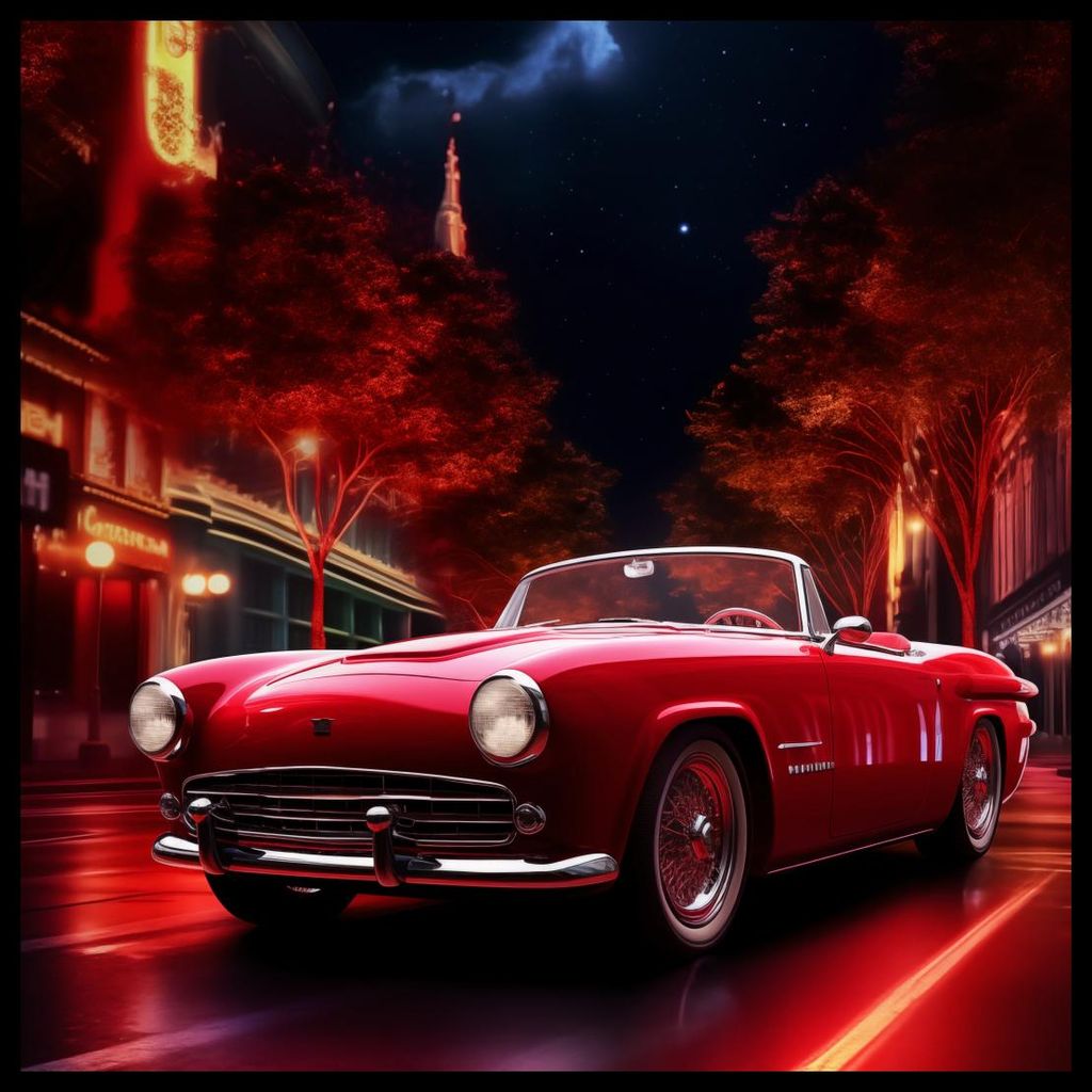 Plakat 50x50cm Automobil Schreie