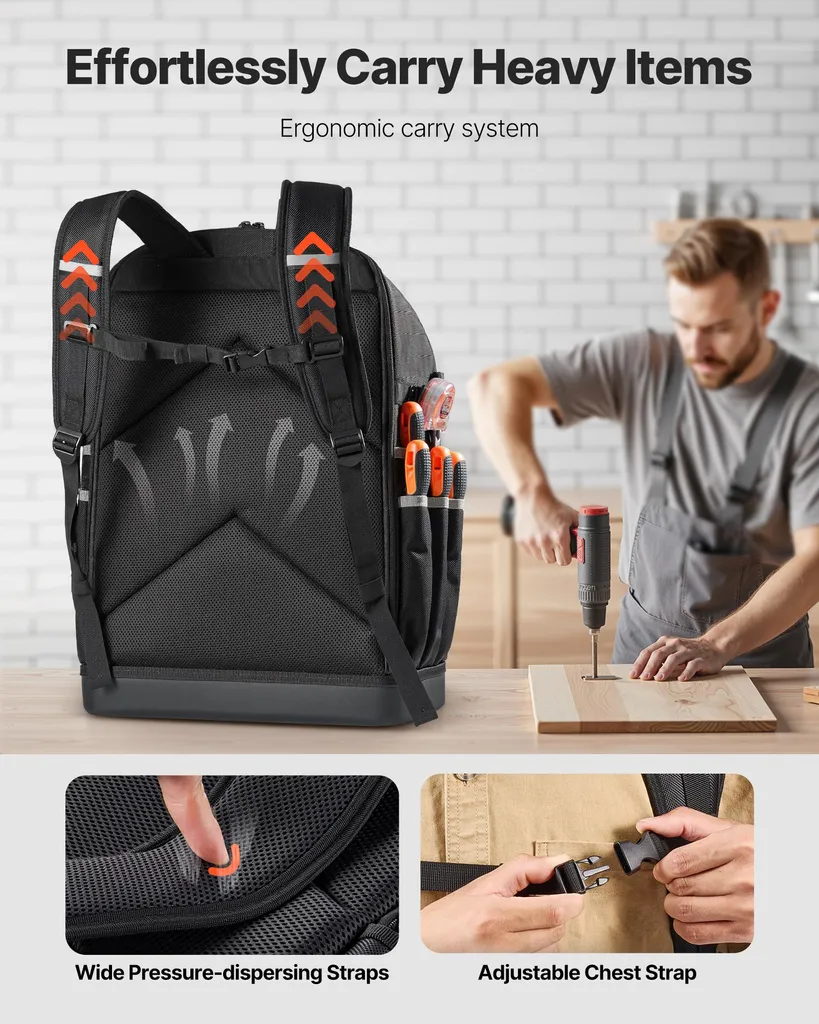 Sac de rangement d'outils robuste pour électricien et technicien - 4
