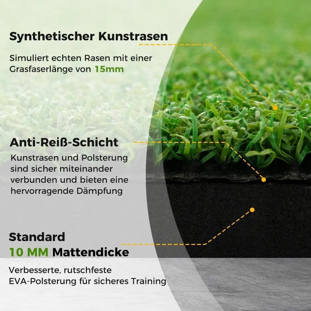 Tapis de golf 3 en 1 multi-gazon avec 6 trous de tee et alignement - 5