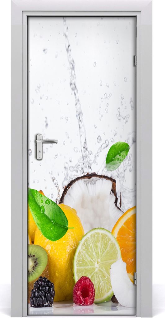 Tulup Türaufkleber 75x205 cm Dekorative Aufkleber Selbstklebend Wasserdichte Tapete Abnehmbar Schlafzimmer Wohnzimmer Wohnkultur - Obst