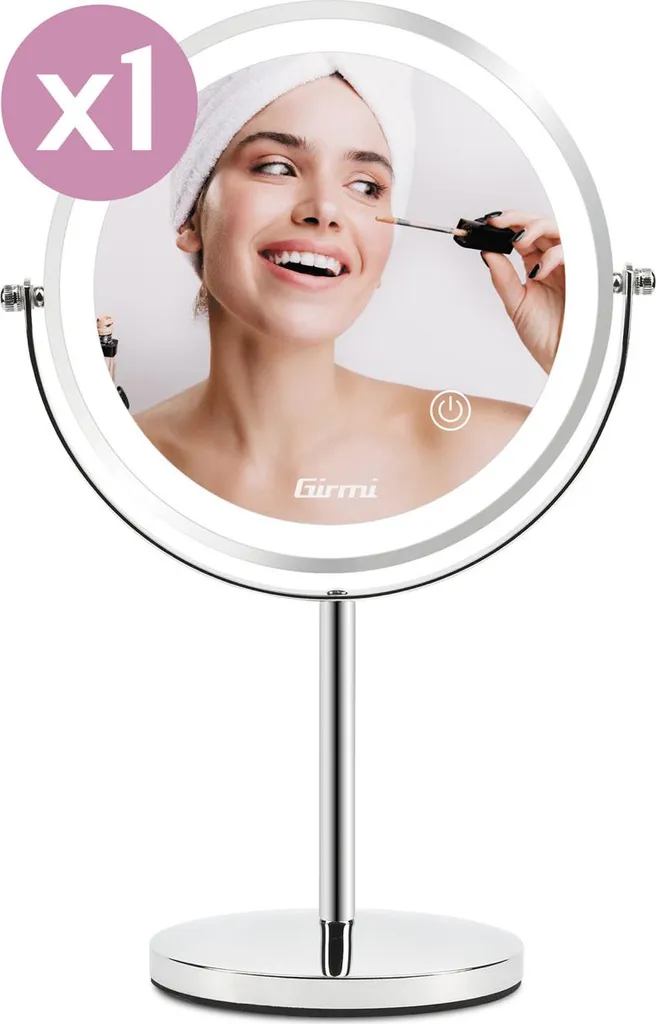 Miroir Maquillage GIRMI BE02 avec Éclairage Circulaire LED Uniforme