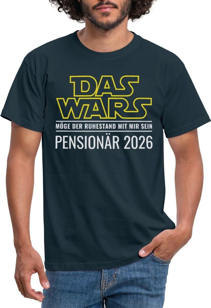 Spreadshirt Pensionär 2026 Lustiger Ruhestand Spruch Männer T-Shirt, L, Navy