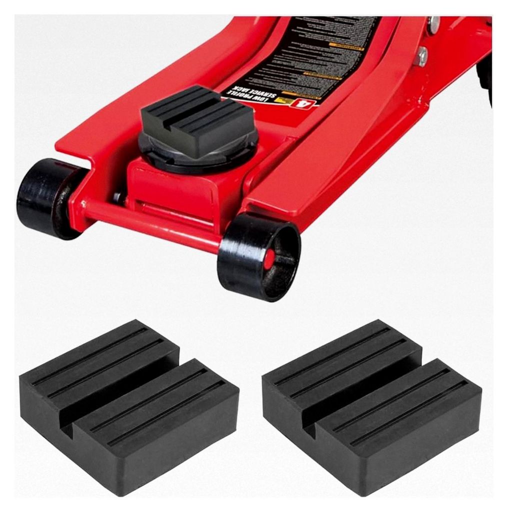 2 Stück Gummiauflage für Wagenheber, Gummipuffer für Wagenheber und Hebebühnen, Gummi Rangierwagenheber, Unterstellbock Gummiblock für Autos