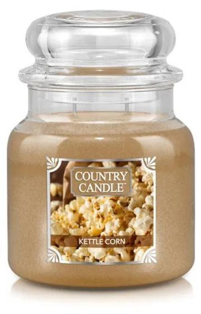 Country Candle Kettle Corn geurkaars, medium formaat, met 2 Productafbeelding 