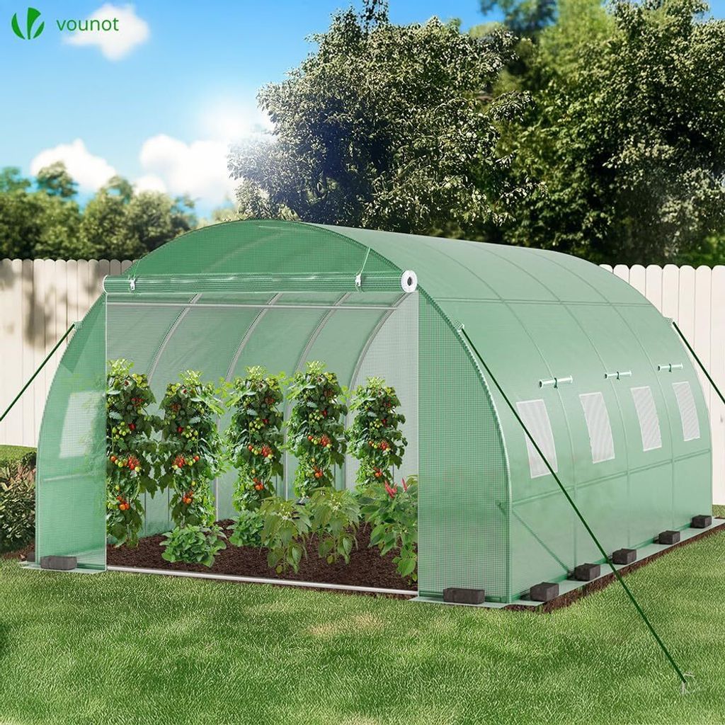 VOUNOT® Gewächshaus Foliengewächshaus Winterfest Produktbild 2