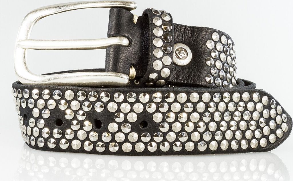 b.belt Nietengürtel W100 Schwarz