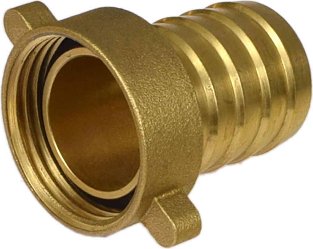 Agora-Tec Messing Schlauchtülle Schlauchverschraubung 1 Zoll IG auf 1 Zoll Schlauchtülle (25,4mm)