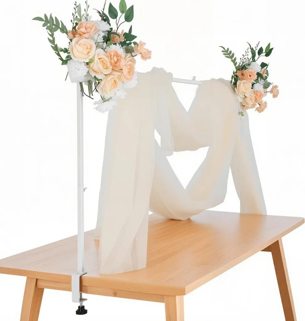 Barre de table décorative blanche 249cm robuste et facile à installer - 12