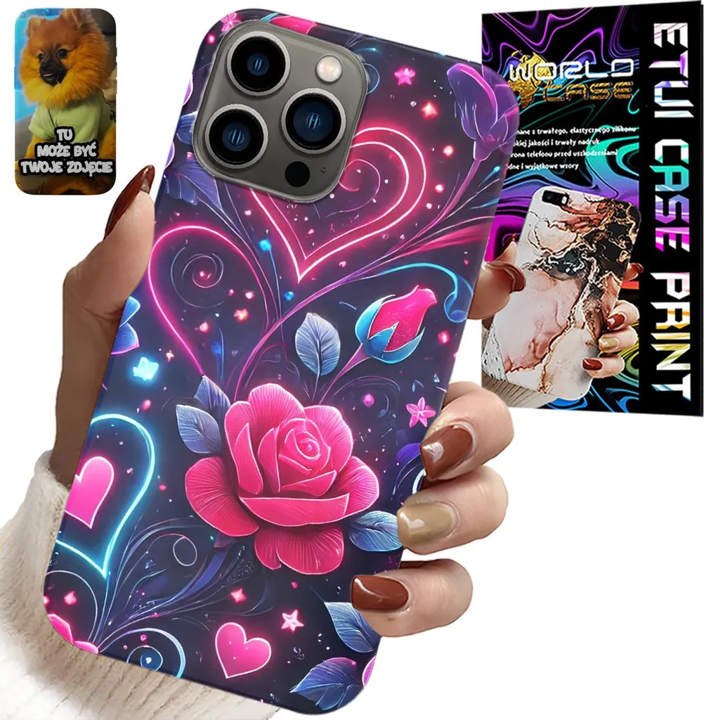 Custodia Per Iphone 13 Pro - Cuore, Rosa, Custodia Per Adolescenti + Vetro