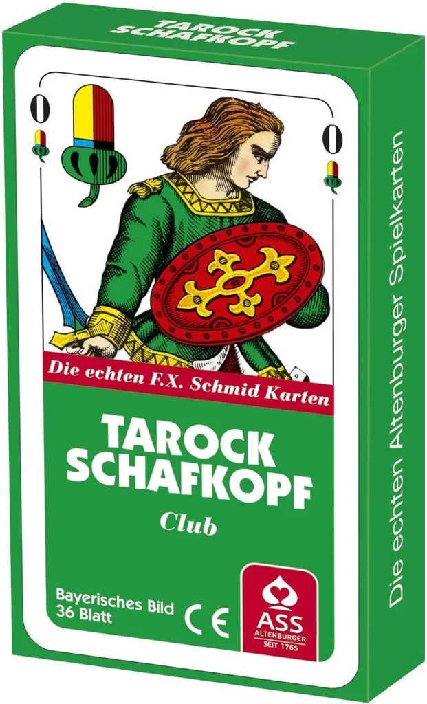 Cartes à jouer Schafkopf Tarock ASS pour tournois et clubs lot de 10