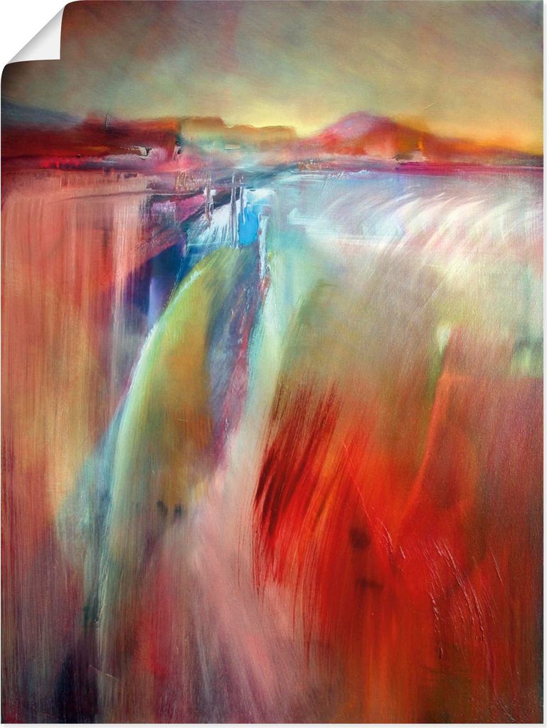 ARTland Poster Das Dorf am Wasserfall Größe: 45x60 cm