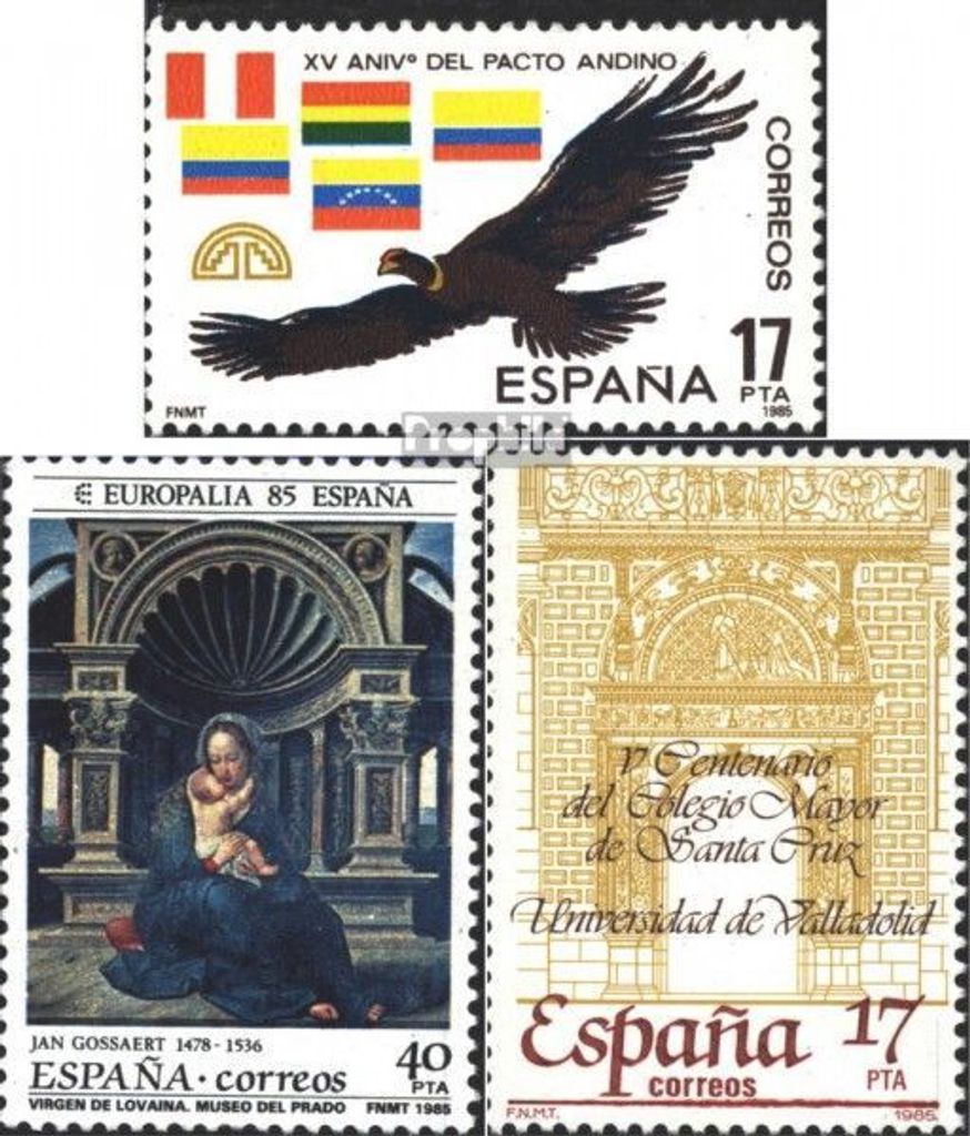 Briefmarken Spanien 1985 Mi 2663,2664,2665 (kompl.Ausg.) postfrisch Sondermarken