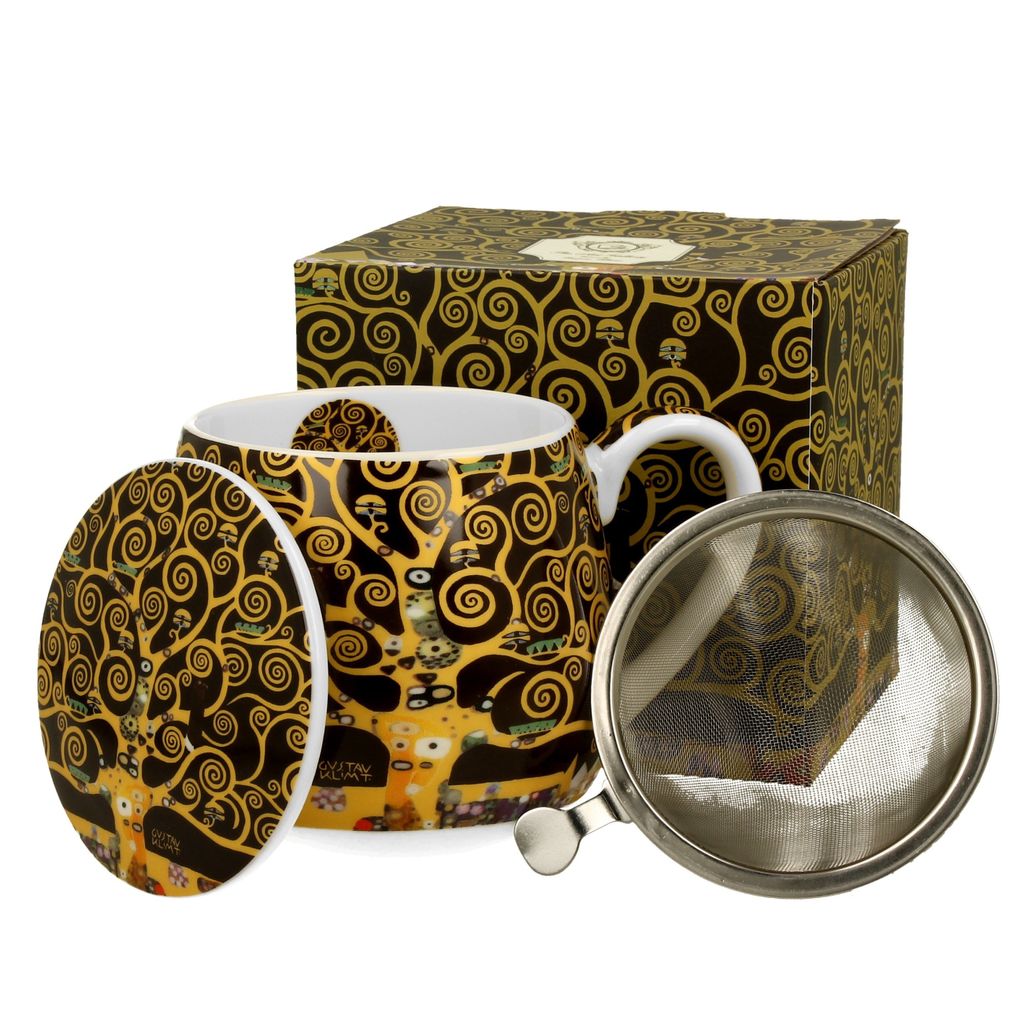 DUO ART GALLERY Tazza Barrel 430 ml TREE OF LIFE con colino Immagine del prodotto 