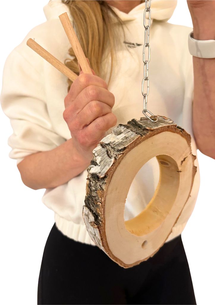 Runde Holzschaukel für kleine Papageien mit Sitzstangen - Spielzeug & RuheplatzRunde Schaukel für kleine Papageien - Spielzeug aus Holz mit Sitzs...