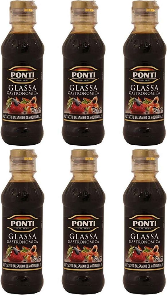 6x Ponti Aceto Balsamico di Modena Balsamico-Essig sauce Würzsaucen 250ml