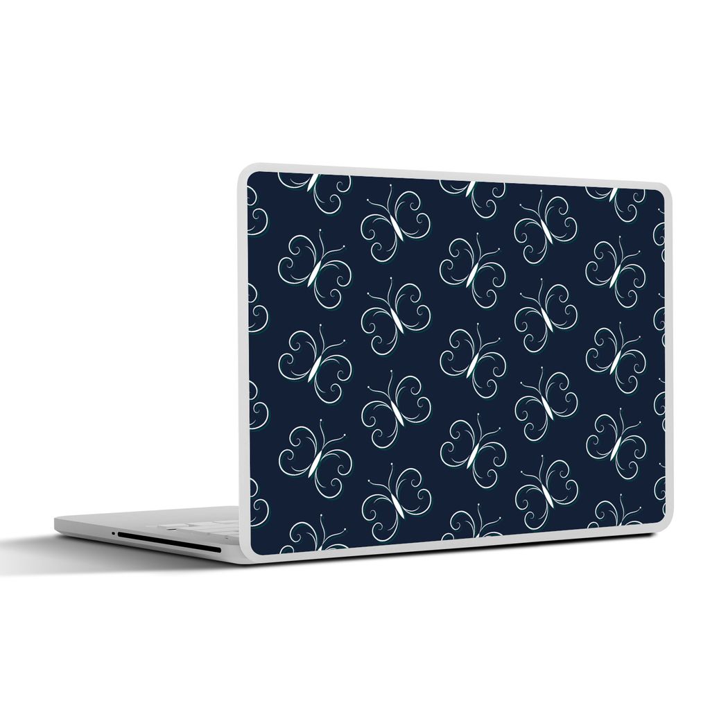 MuchoWow Laptop Aufkleber Sticker Cover Schmetterlinge - Muster - Tiere 32.5x23.5 cm - Sticker für Laptop - Selbstklebend