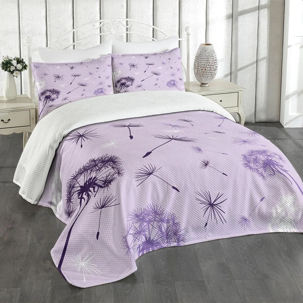 Copriletto ABAKUHAUS Dente di Leone Viola 264x220 - Tessile di Classe