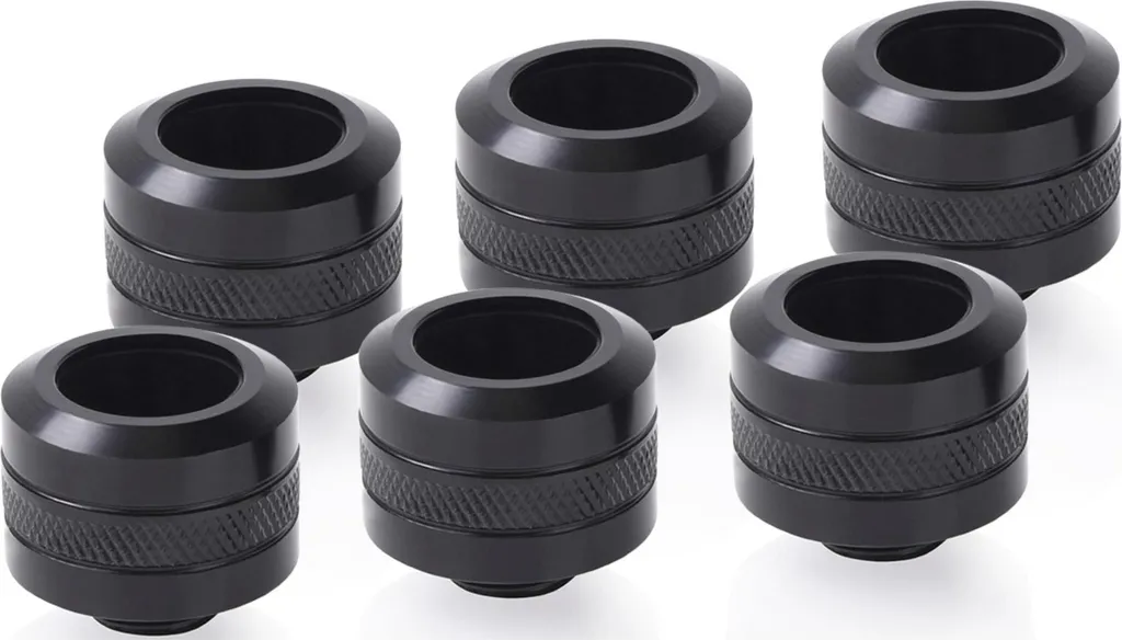 Alphacool Eiszapfen PRO 16mm Pack de 6 Raccords HardTube G1/4 Noir 1017628