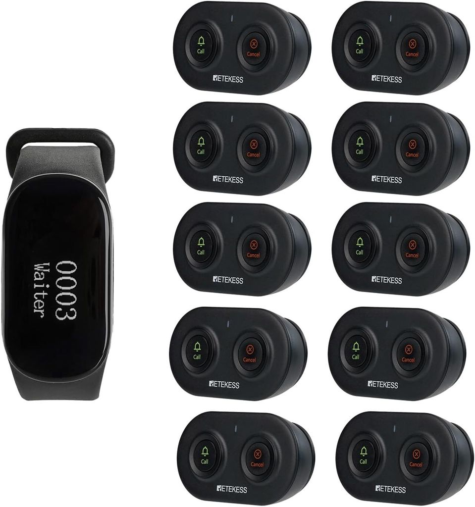 Retekess TD112-TD036 Pager systém, 200 m stolní volací Obrázek produktu 