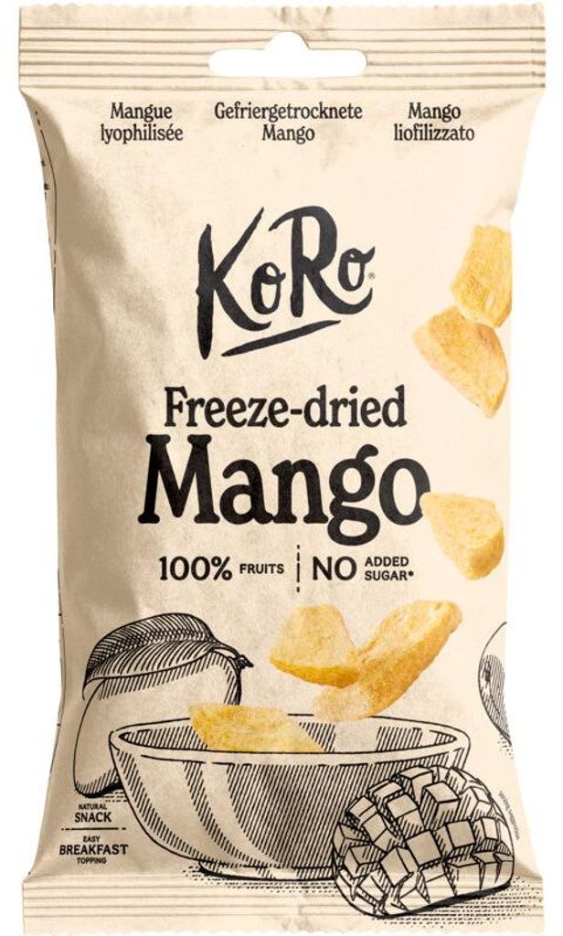 KoRo Gefriergetrocknete Mango 30g – Knusprig, natürlich Produktbild 