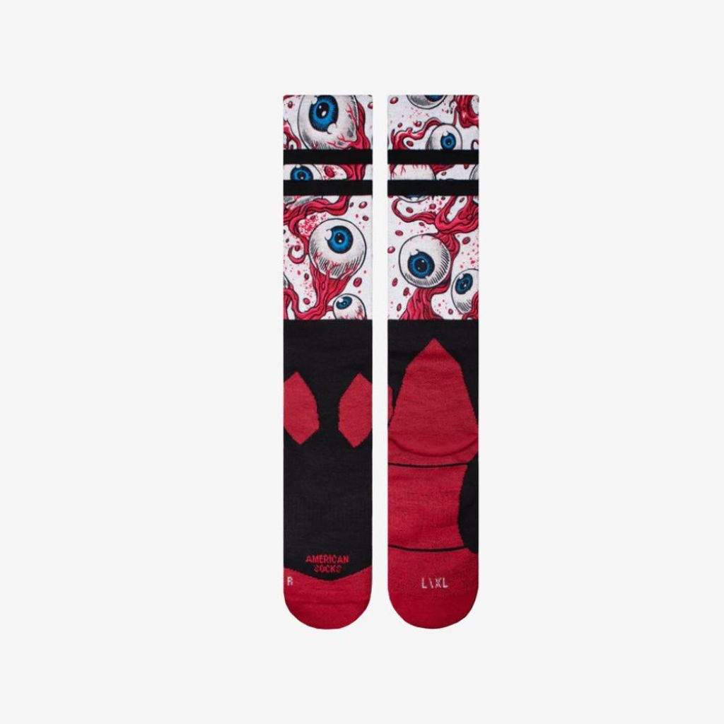 American Socks Eye Blast - Snow Socks Red L