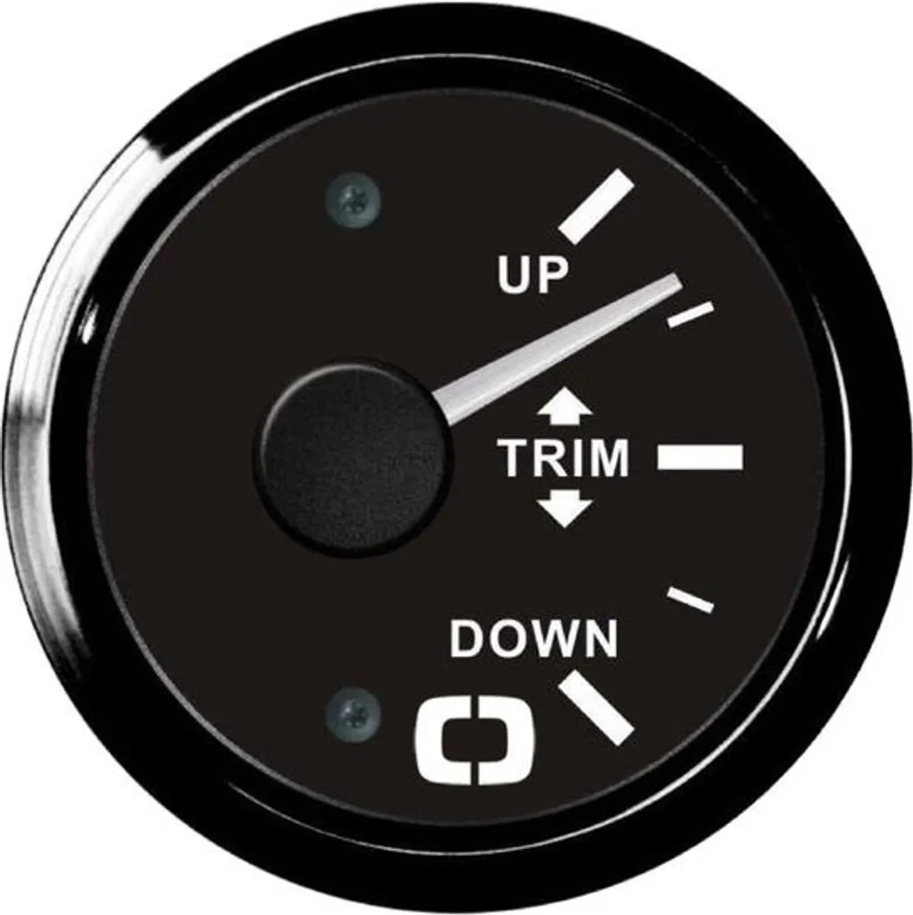 Indicateur de trim marin 0-190 ohm noir pour bateau, cadran 52 mm