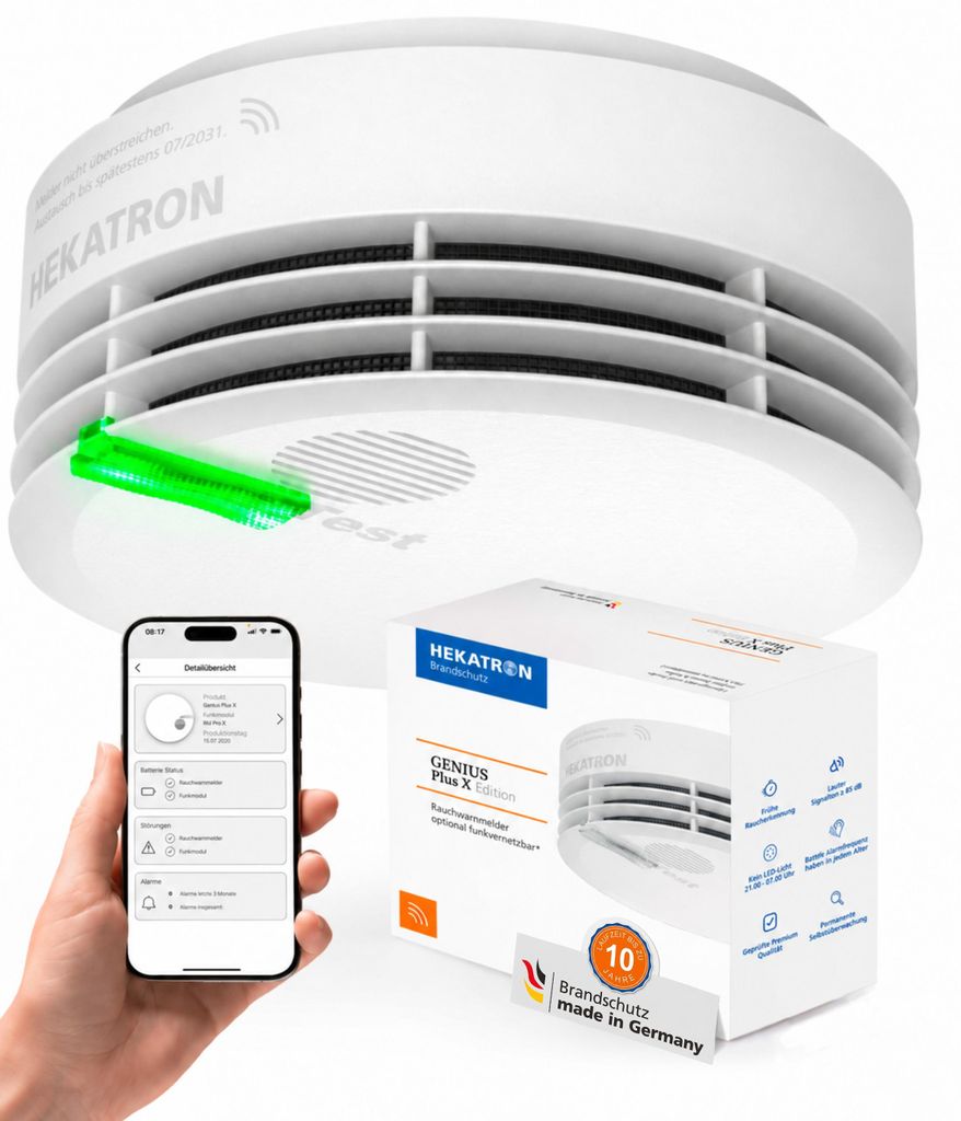 Hekatron Genius Plus X, blanco, 85 dB, acrilonitrilo Imagen del producto 
