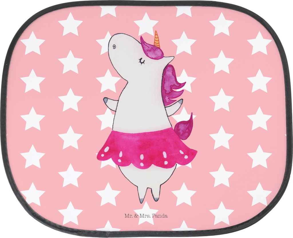 Mr. & Mrs. Panda Sonnenschutz Autoscheibe Einhorn Ballerina - Rot Pastell - Geschenk, Geburtstag, Wohnung, Auto, Sonnenblende, Autoscheiben, kfz, f...