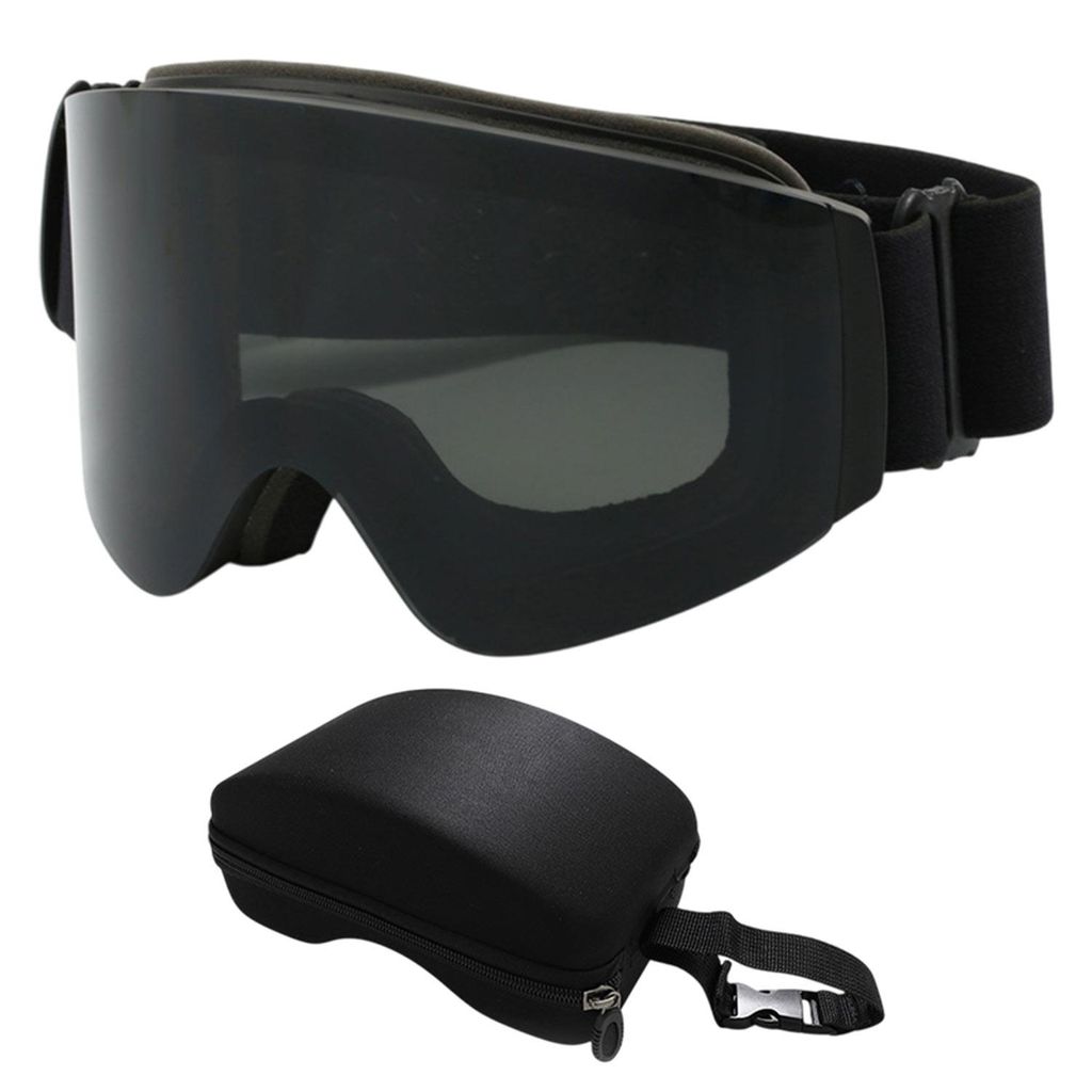 UV Schutz Skibrille, Verstellbare Motocross Brille für Skifahren Radfahren Klettern, Grau