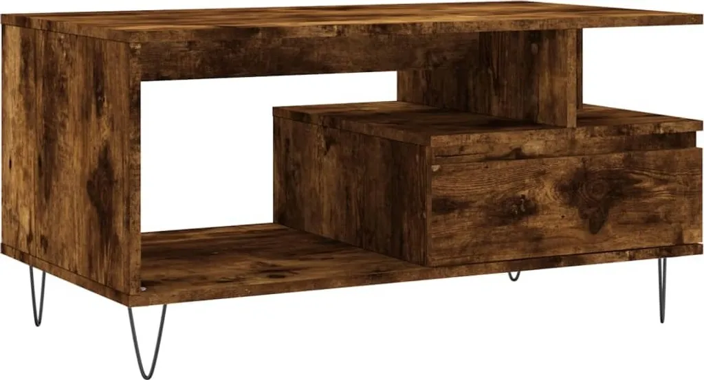 Tavolino Salotto Rovere Fumé 90x49x45 cm - Design Moderno Elegante