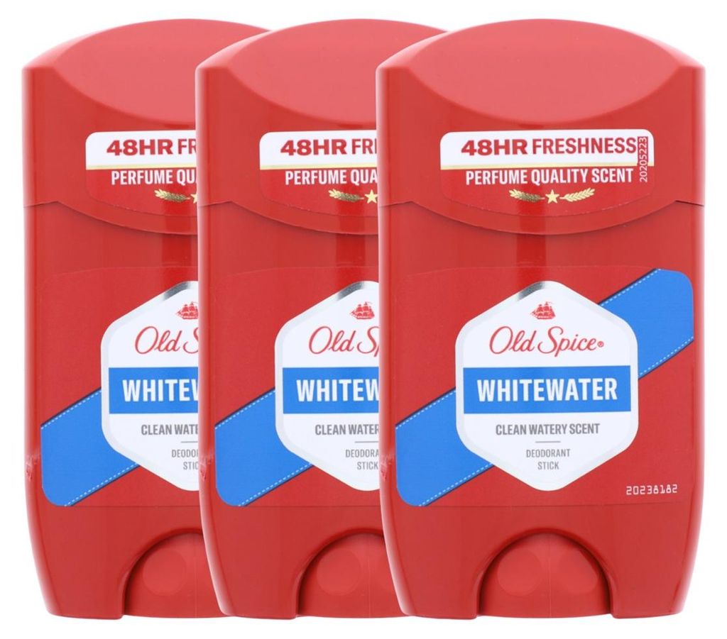 3 x Old Spice Whitewater Deostick für Männer je 50ml 48H Frische