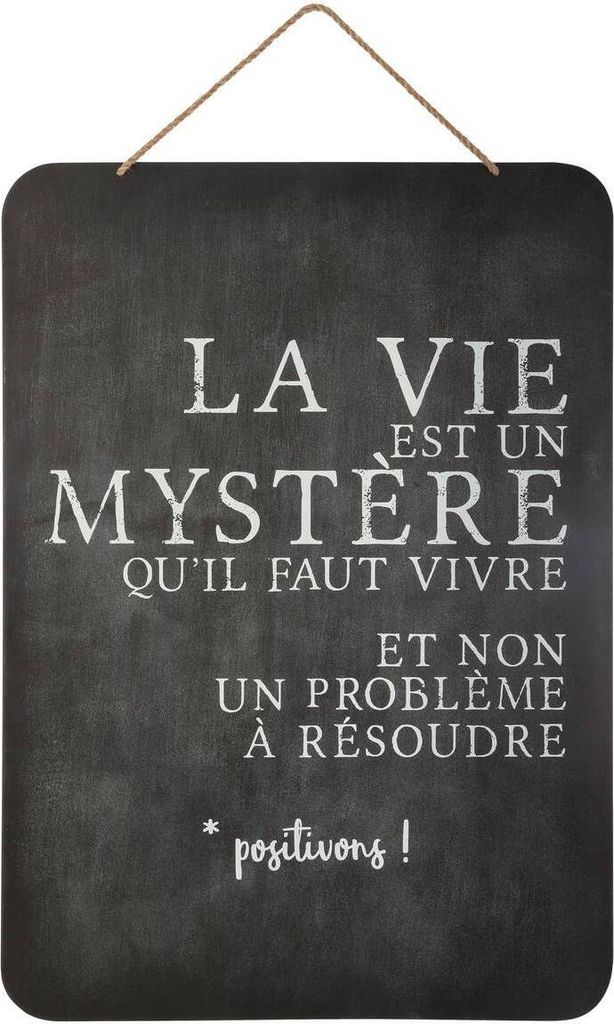 Wanddeko "schiefer" metall 44x61cm - Atmosphera créateur d'intérieur