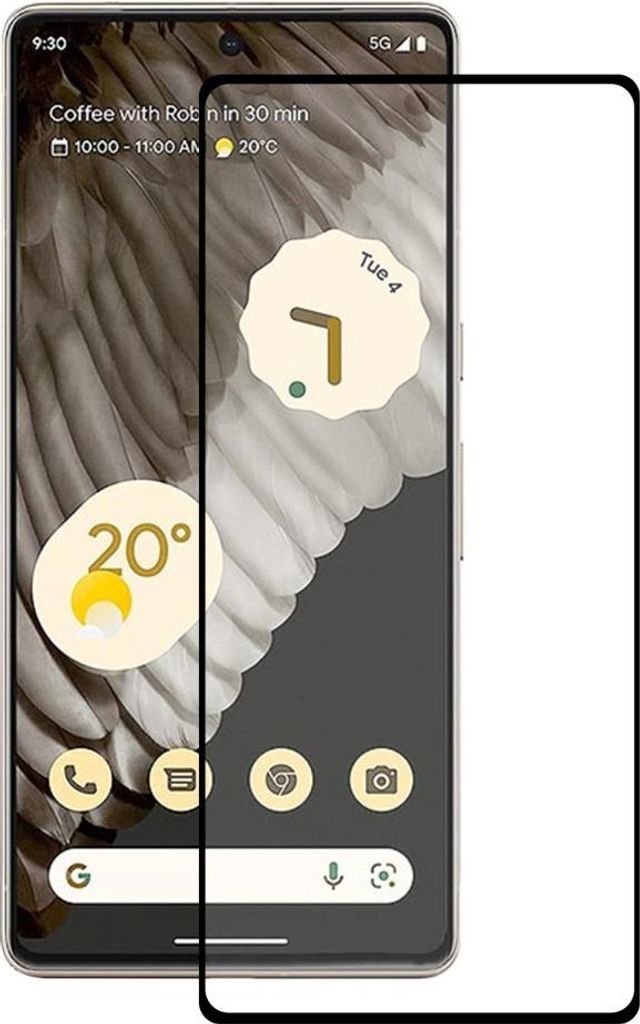 Google Pixel 7 Pro Displayschutz - Full-Cover 9H Panzerglas - Schwarz