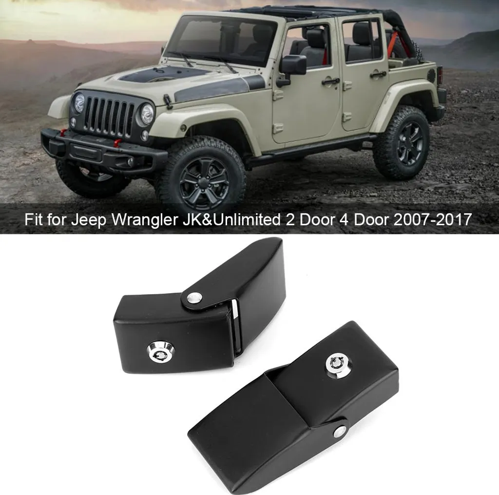 Sécurisez votre Moteur Jeep Wrangler 2007-2017 - Lot de 2 Verrous à Clés