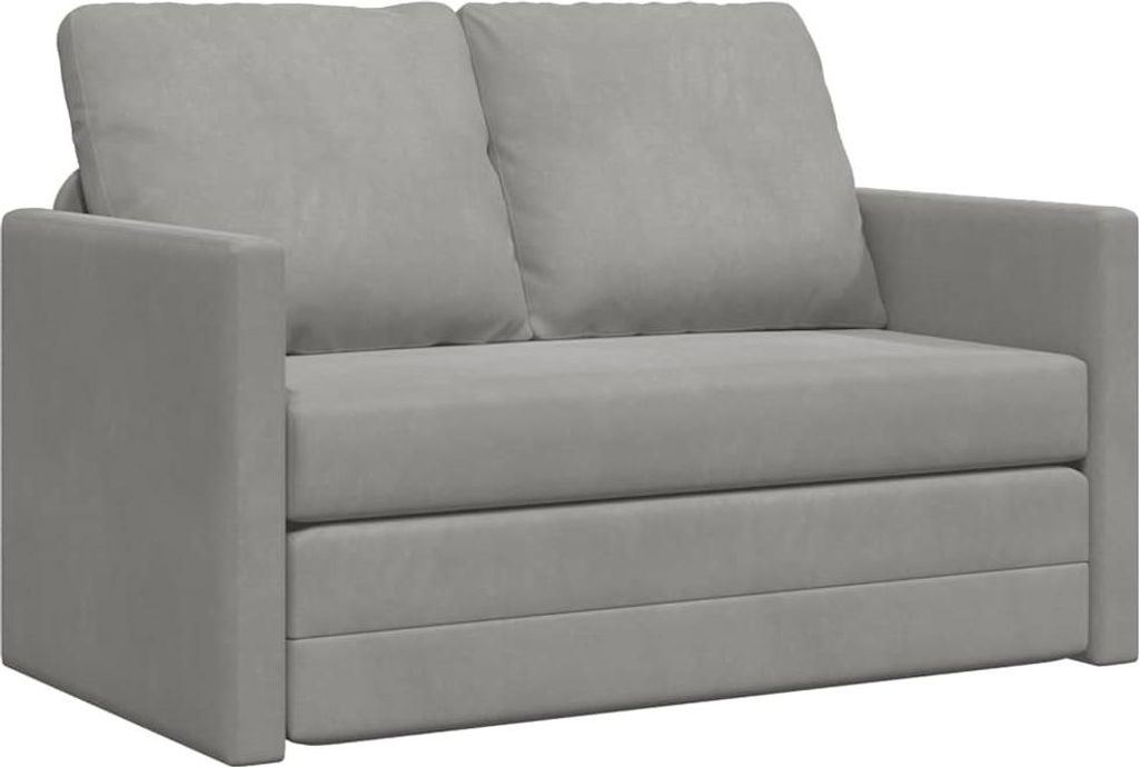 vidaXL Divano a terra con funzione letto Grigio chiaro Immagine del prodotto 