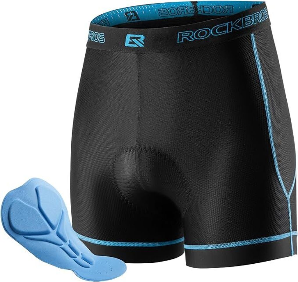 ROCKBROS Fahrradhose Herren Radhose Unterwäsche mit 3D Sitzpolster Bike Shorts EU GR. L