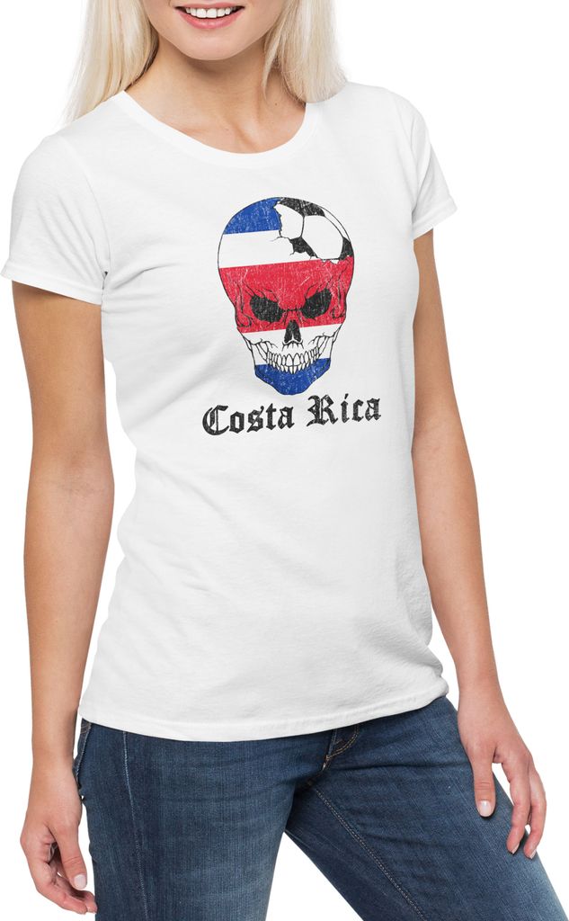 Urban Backwoods Costa Rica Football Comet, Damen T-Shirt, Farbe: Weiß, Größe: 3XL