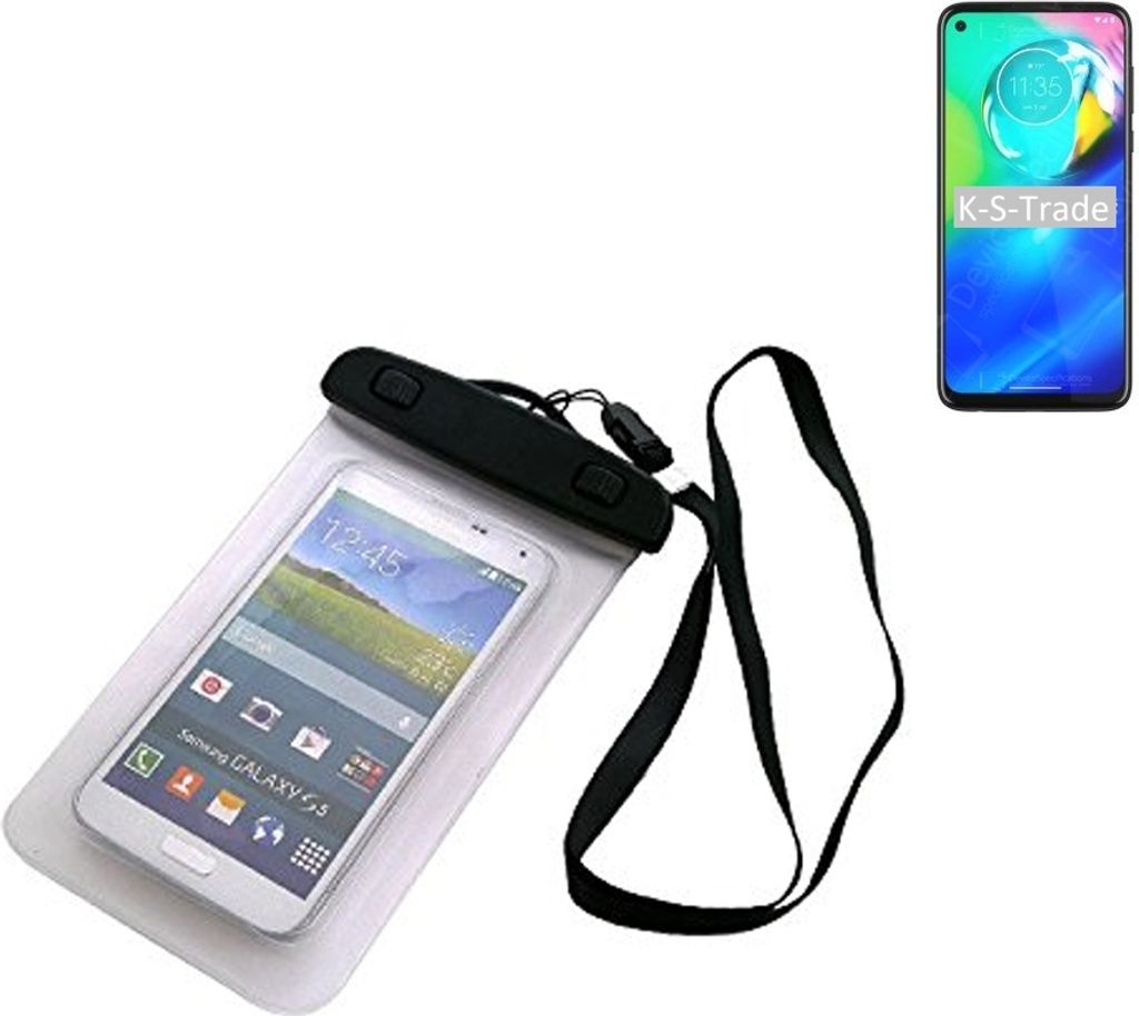 K-S-Trade Schutz Hülle Handy Hülle Kompatibel mit Motorola Moto G Power Beach Bag wasserdicht 16cm x 10cm Schutzhülle Staub Sand Flachwasser