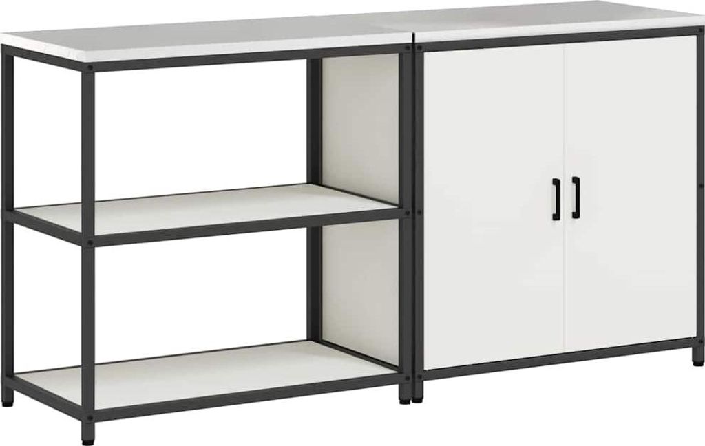 Aufbewahrungsset für die Küche 2 pcs Weiß Kaltgewalzter Stahl