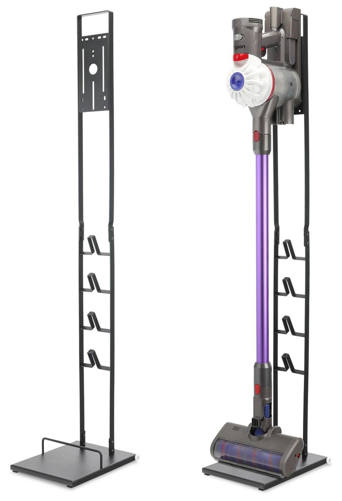 CELLONIC Standhalterung für Dyson V15 V12 V11 V10 V8 V7 V6 – Stabiler Stahlsockel, Ohne Bohren, 4+ Zubehörteile, 1265mm Turmständer