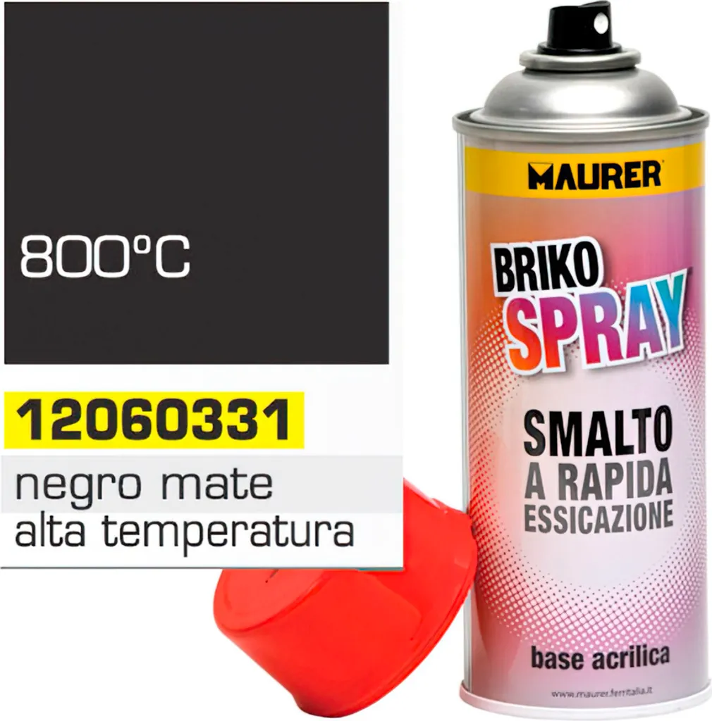 Spray Termico Nero Opaco 400ml per Muratura - Grado Professionale