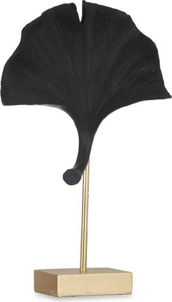 Figurine décorative Flor en polyrésine noire, dimensions 8 x 37 x 24,5 cm
