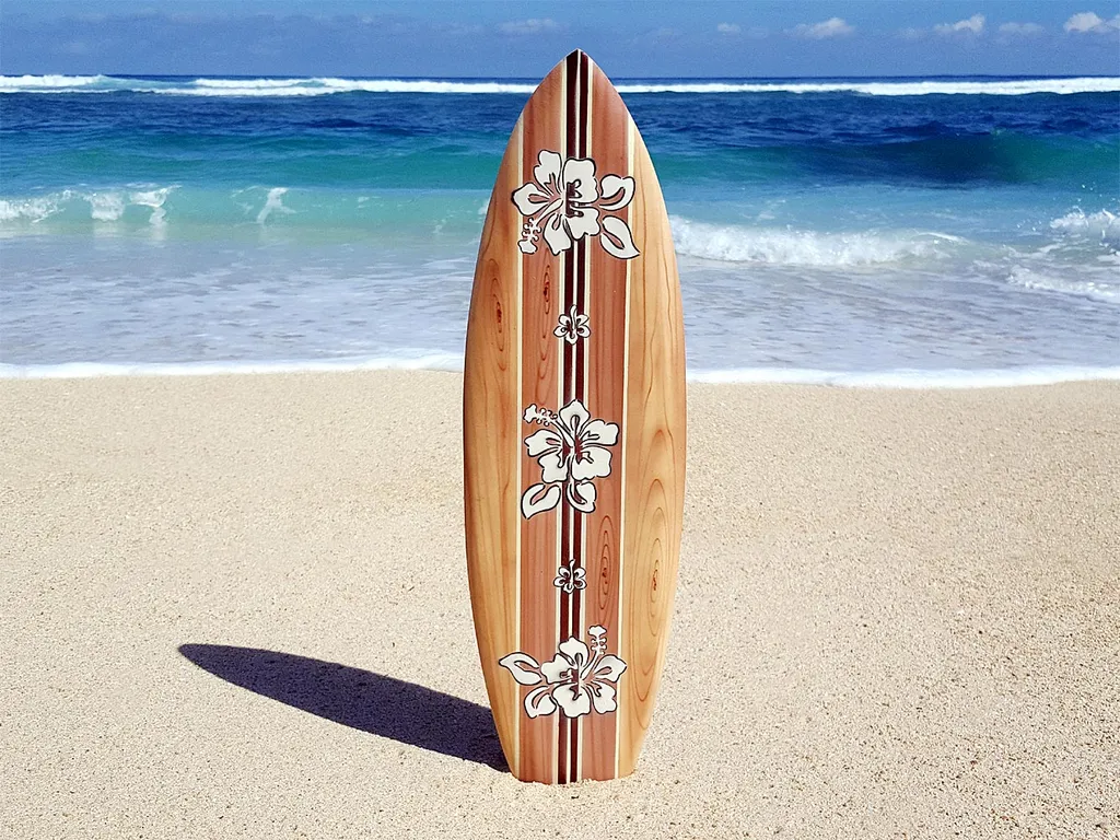 Deko Holz Surfboard 50 cm lang Airbrush Kaufland.de