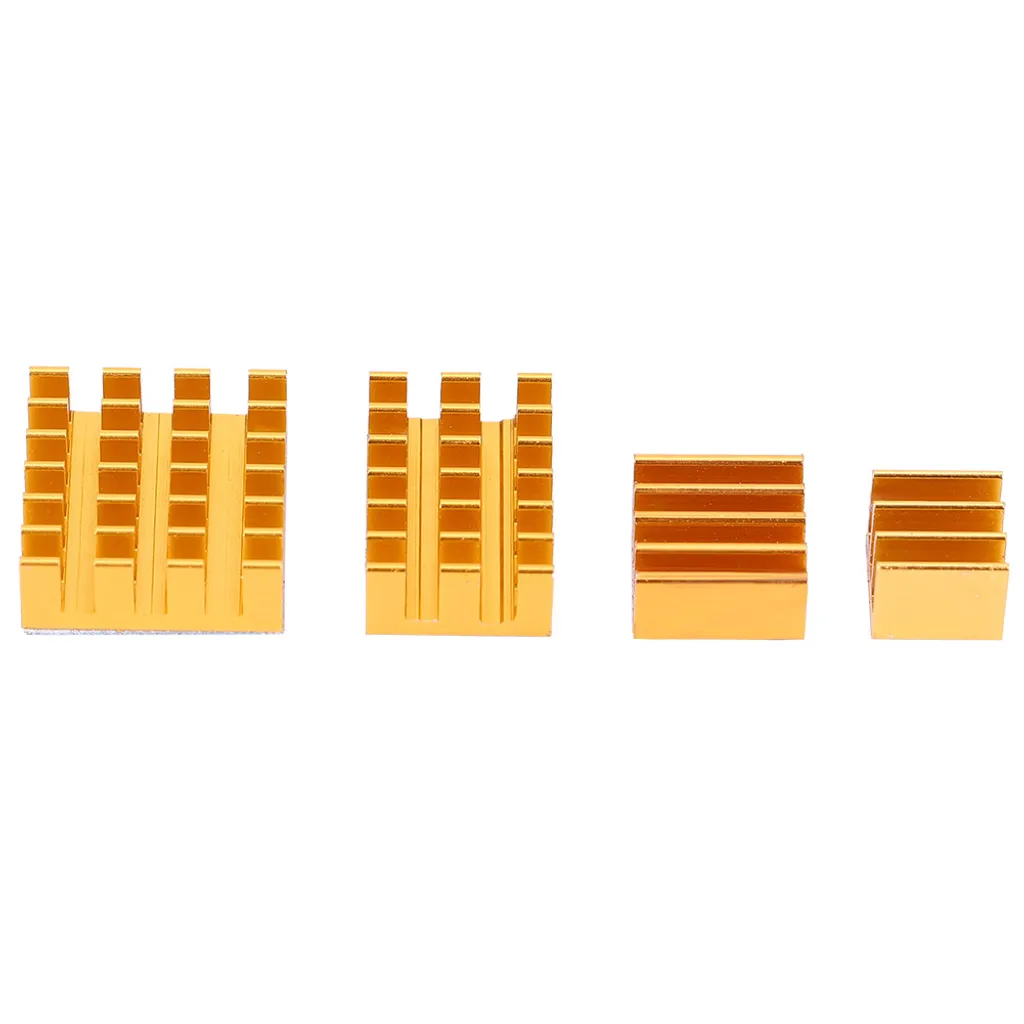 20 dissipatori di calore in alluminio color oro per CPU con superficie adesiva per Raspberry Pi