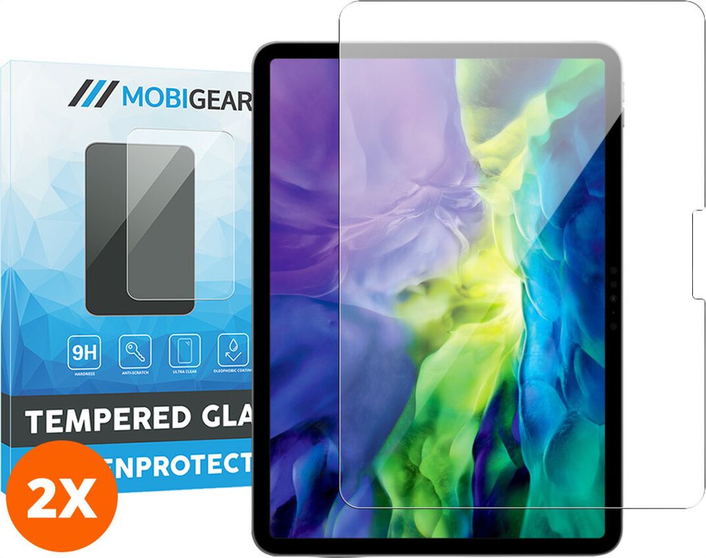 Mobigear iPad Pro 11 Zoll (2024) Panzerglas Gehärtetes Glas Displayschutz - Hüllenfreundlich (2er Pack)