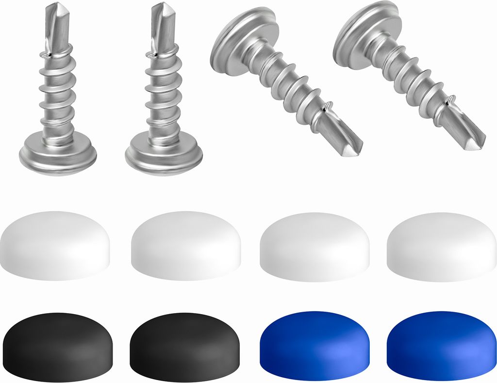 Kennzeichen Schrauben Kappen 4er Set Bohrspitze 5x19mm Produktbild 