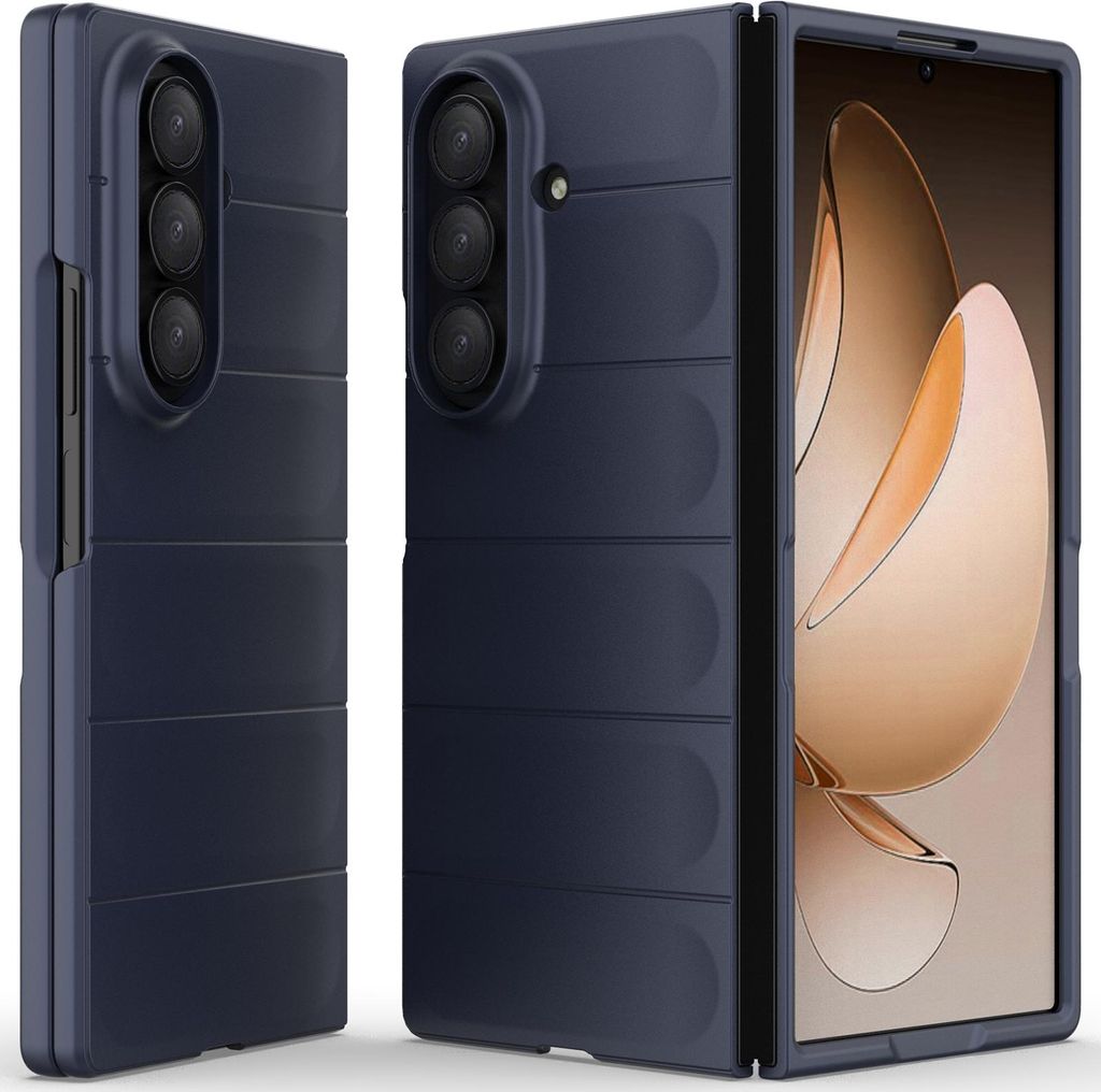 Handyhülle für Samsung Galaxy Z Fold 7 Hartes PC Matt Stossfest Anti-rutsch Hülle Dunkelblau