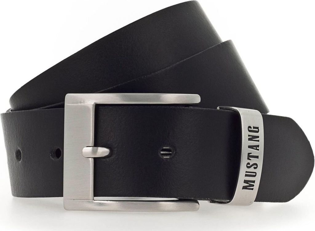 MUSTANG Leder Gürtel Classic Leather Belt W130 Black schwarz