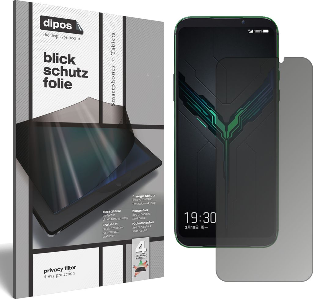 Schutzfolie für Xiaomi Black Shark 3S mit Sichtschutz Blickschutz Folie